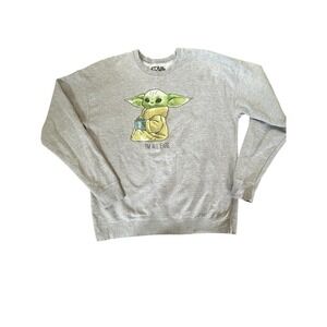 Our Universe Star Wars Grogu Sweatshirt SZ L "Im All Ears" Baby Yoda
